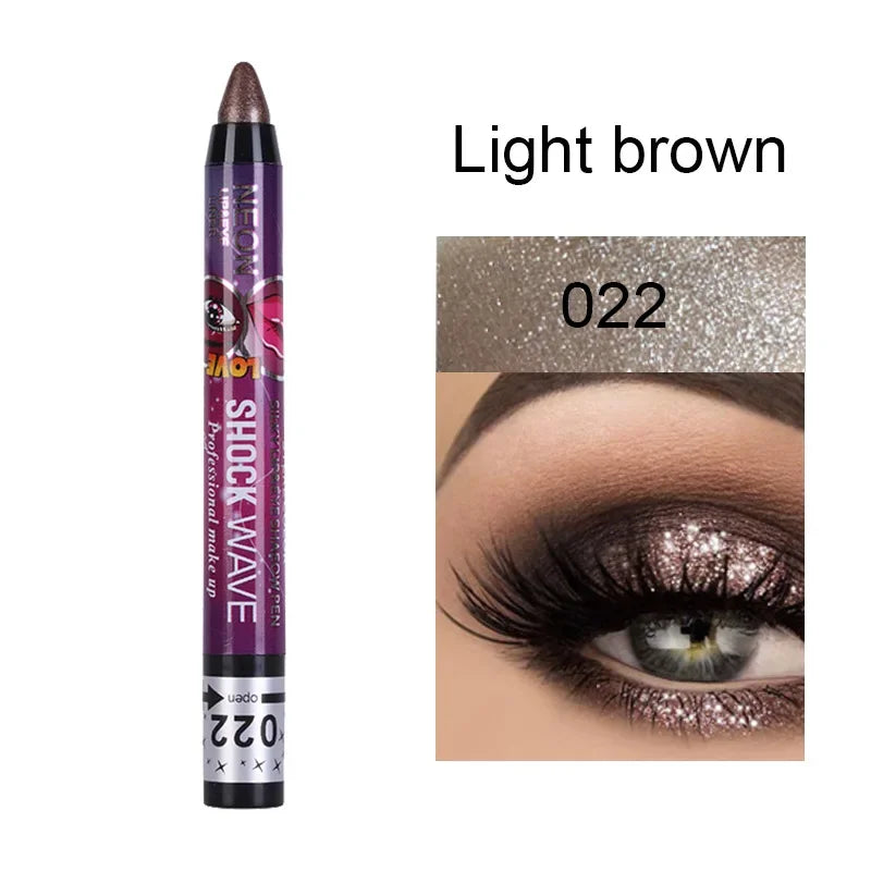 2 In 1  Eyeshadow Lipstick Stick Pencil Waterproof Glitter Matte Eye Shadow Makeup Pigment  Eyeshadow Pen