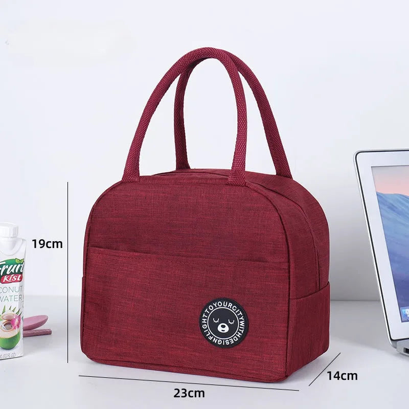 New Portable Lunch Bag Food Thermal Box Waterproof Office Cooler Lunchbox With Shoulder Strap Insulated Case