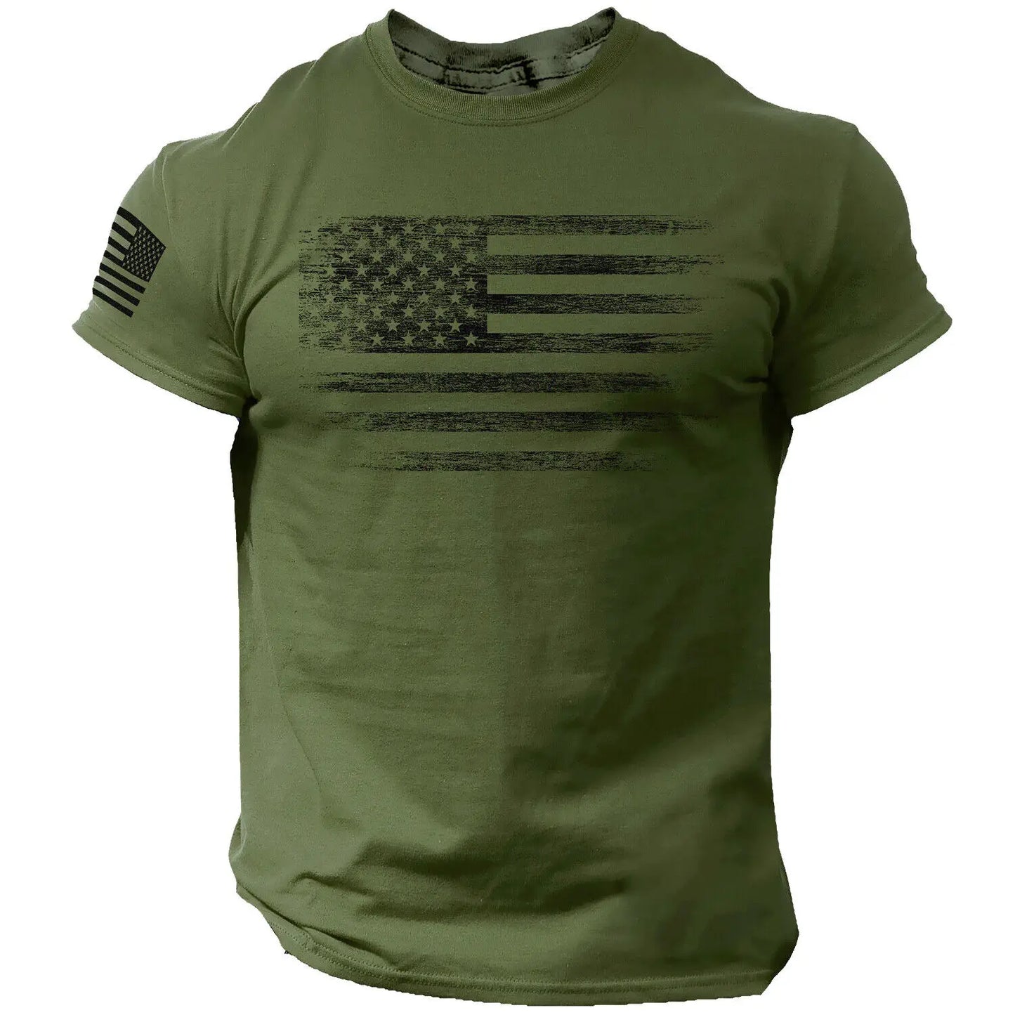 Gym Men's T-shirt 3d Print USA Flag T Shirt Oversized Casual Short Sleeve Tee Tops Summer Sportswear Mans t-shirt for men