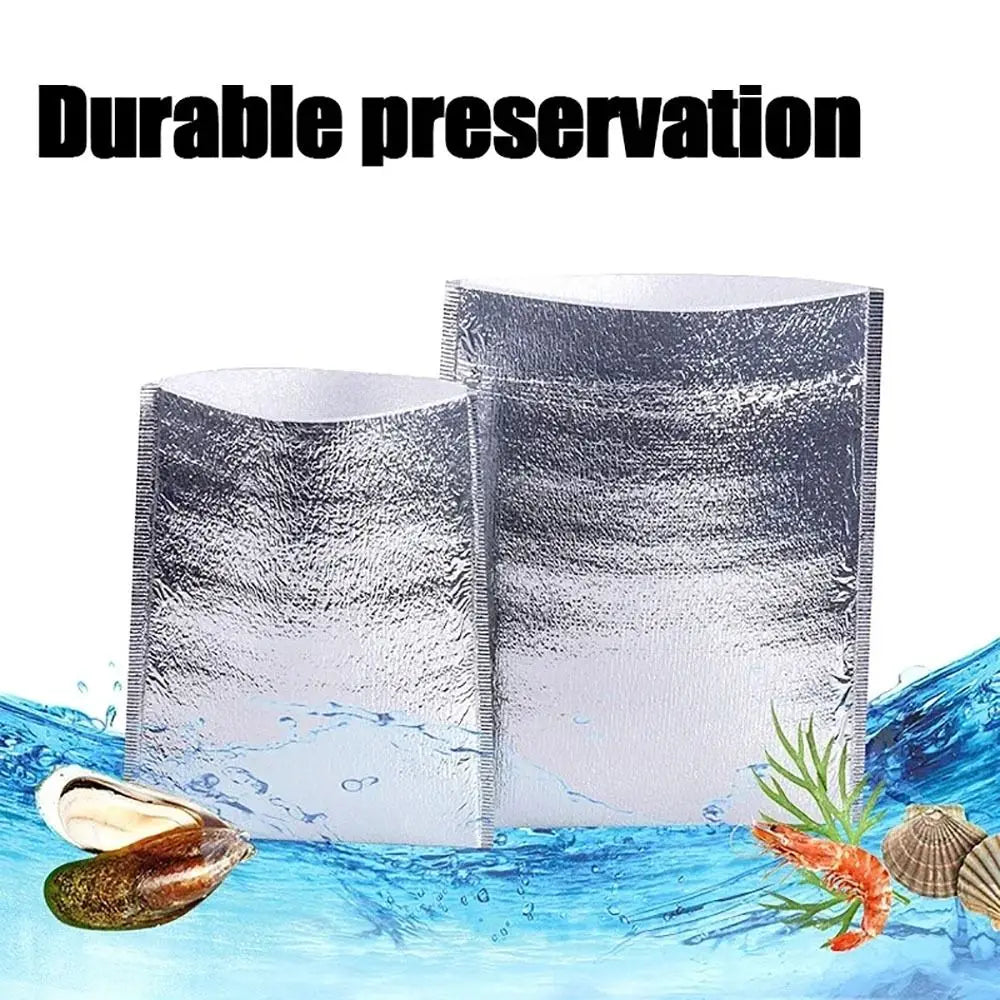 Aluminum Foil Cooler Bag Insulation Folding Picnic Portable  Food Thermal Packing Bag Food Delivery Drink Carrier Insulated Bag