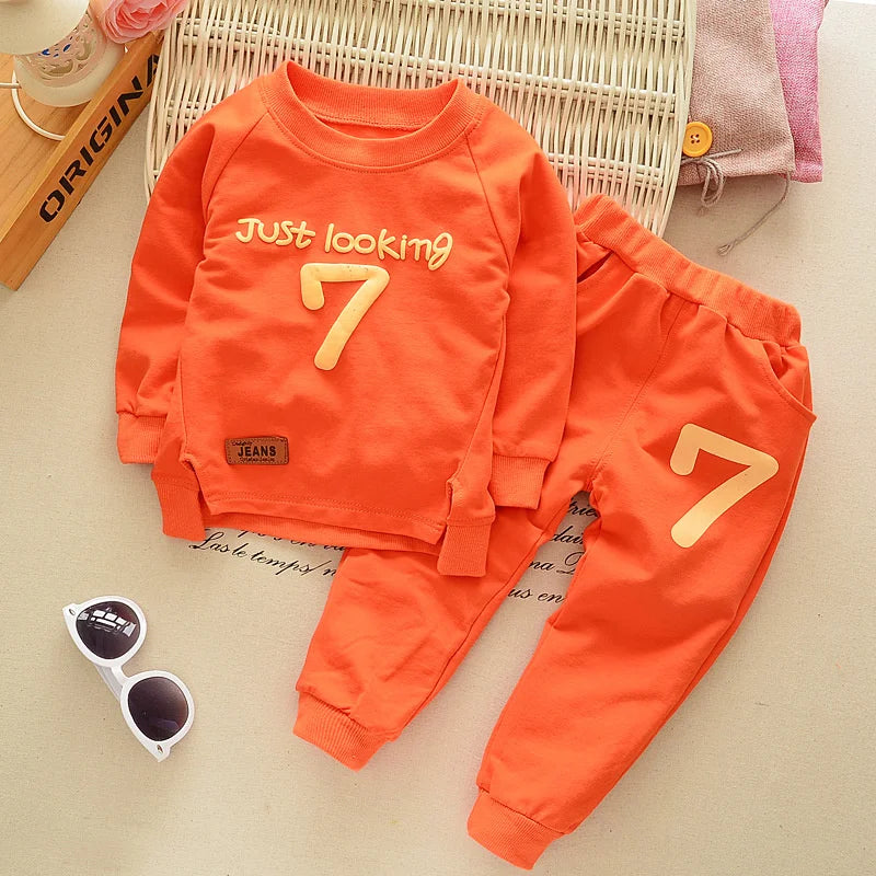 New Autumn Baby Girl Clothes Kids Boys Clothing Children Fashion T-Shirt Pants 2Pcs/Set Toddler Casual Costume Infant Tracksuits