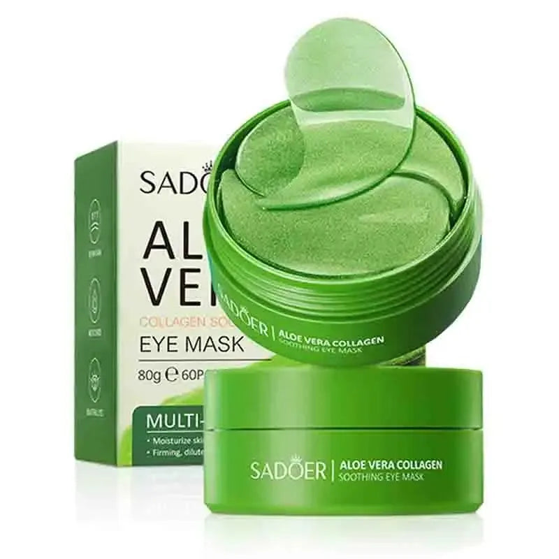 Aloe Vera Collagen Eye Mask Anti Dark Circles Removal Eyes Bags Moisturizing Firming Eye Patches Eyes Skin Care Products 60pcs