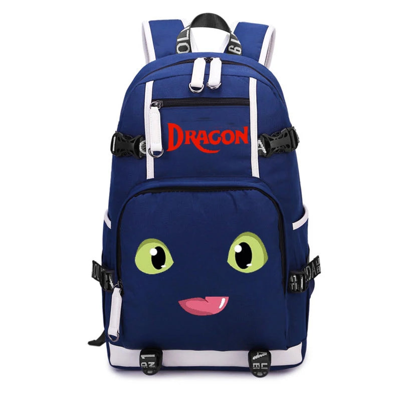 Hot Film Toothless Dragon Backpack Train Your NightFury Bag Canvas  Luminous Schoolbag Travel Bags