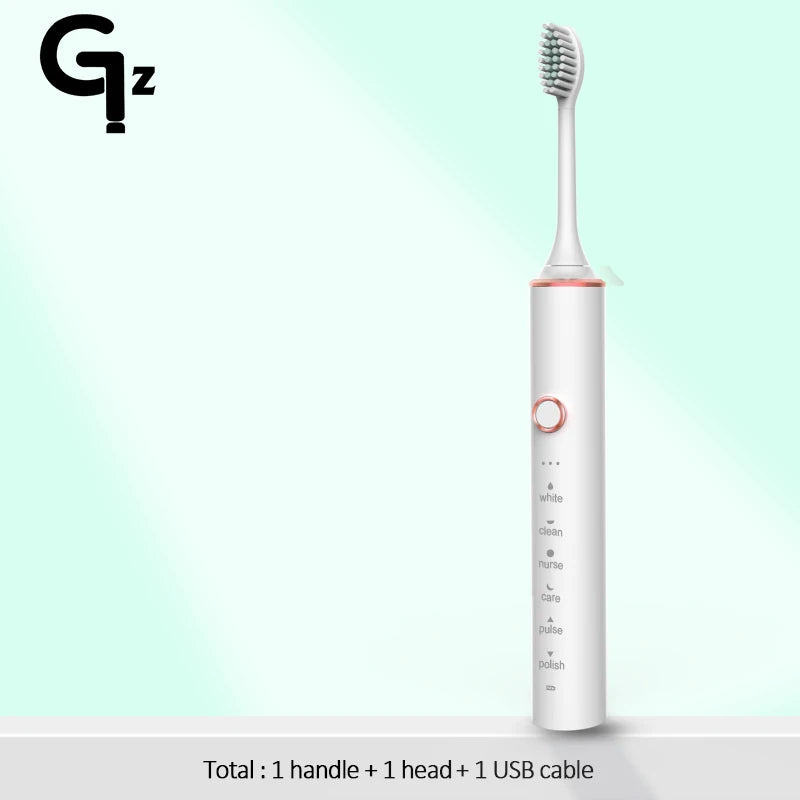 GeZhou Rechargeable Sonic Electric Toothbrush IPX7 Waterproof Toothbrush for children 18 Mode Travel Toothbrush 16 Brush Heads