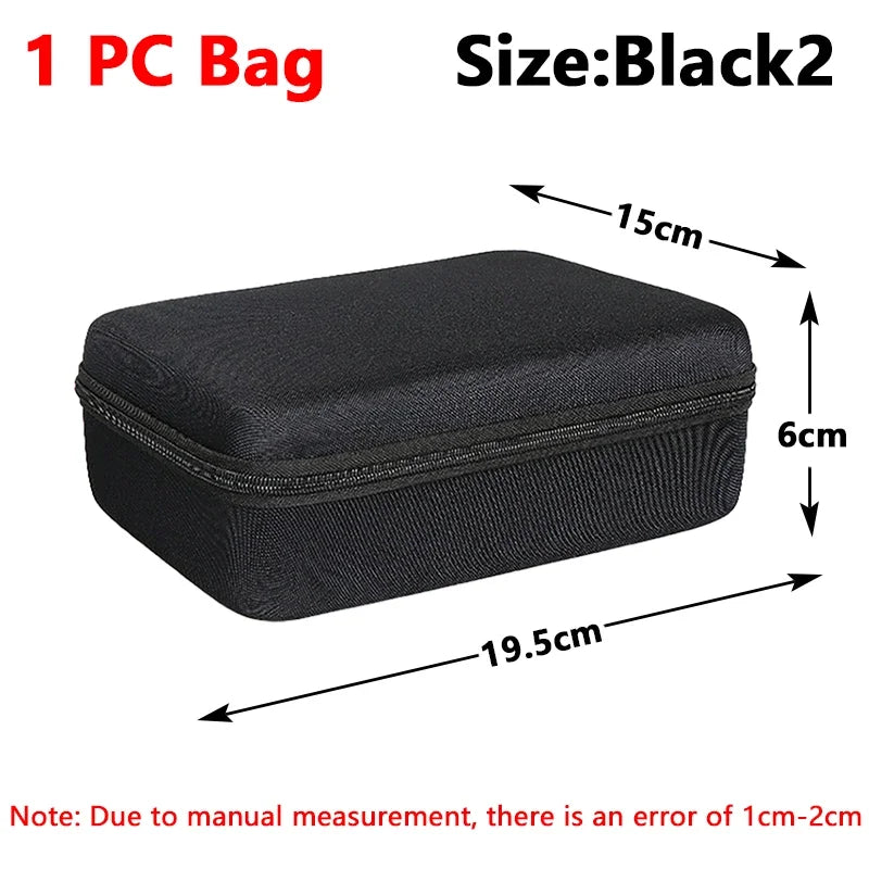 Multi-Size EVA Hard Storage Box Travel Zipper Bag Shockproof Outdoor Tools Bag for Earphone Storage Case Accessories Makeup Bags