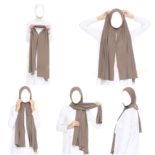 Premium Jersey One-loop Instant Hijab Scarf Muslim Women Head Wrap Muslim Fashion Islamic Clothing Ready To Wear