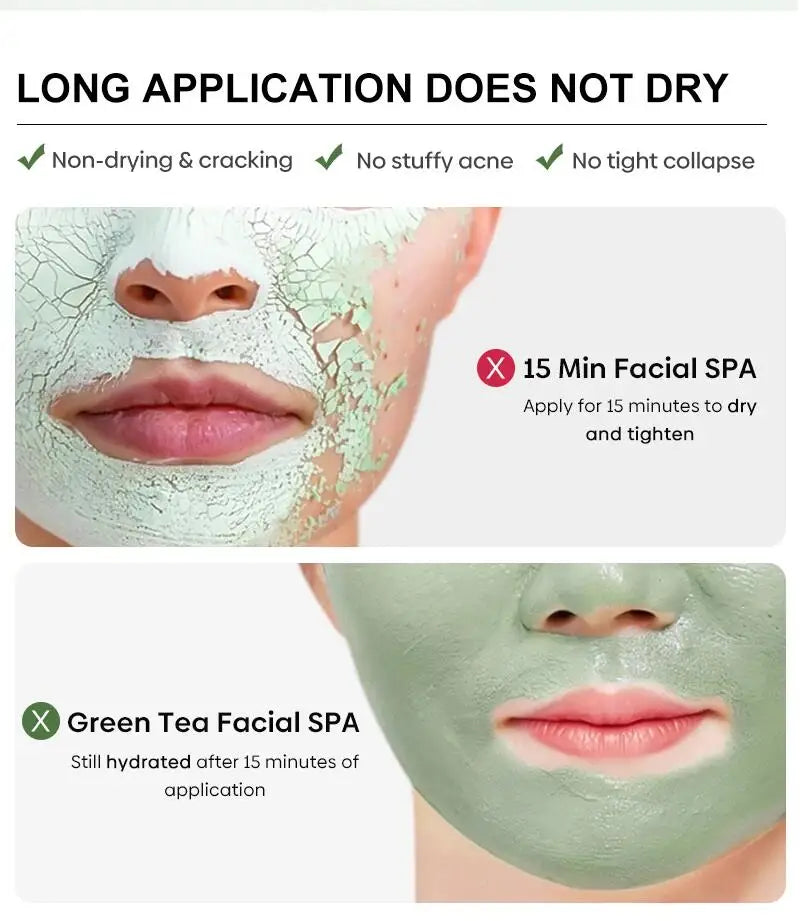 Fast Remove Blackhead Green Tea Solid Mask Clean Stick Mask Facial Dispel Acne Blemish Shrink Pores Oil Control Korean Skin Care