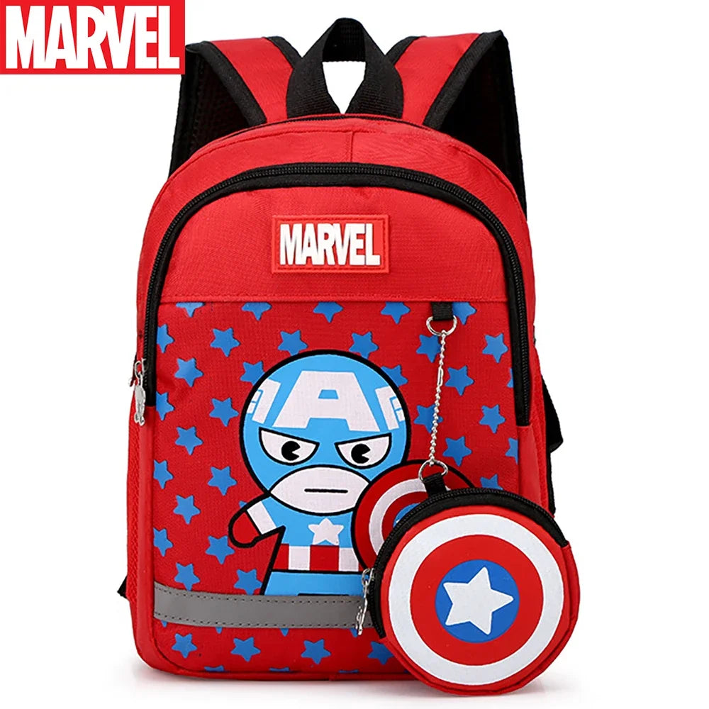 Disney Kids Backpacks For Boys preschool Child Captain America Spider Men Pattern School Bags Teenager Lightweight Cute Knapsack