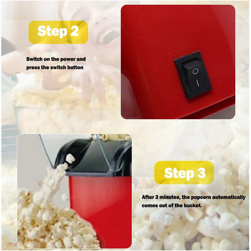 220V 110V Popcorn Makers Mini Popcorn Machine Electric Household Appliance Machine Fully Automatic Popcorn Machine Home Kitchen