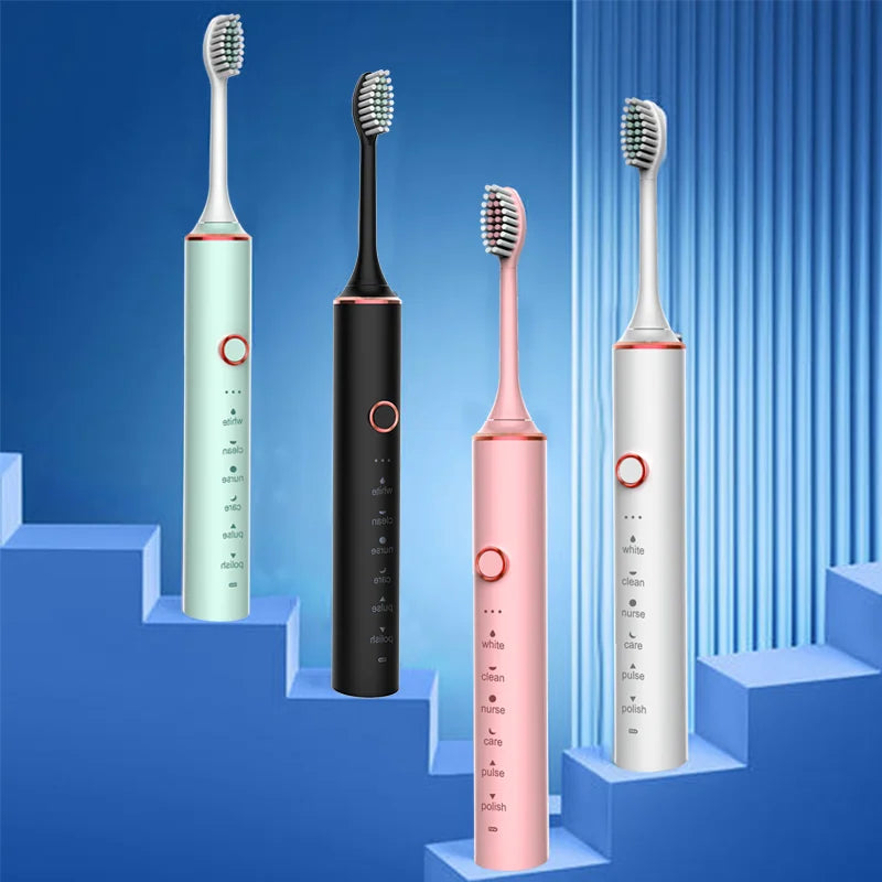 GeZhou Rechargeable Sonic Electric Toothbrush IPX7 Waterproof Toothbrush for children 18 Mode Travel Toothbrush 16 Brush Heads