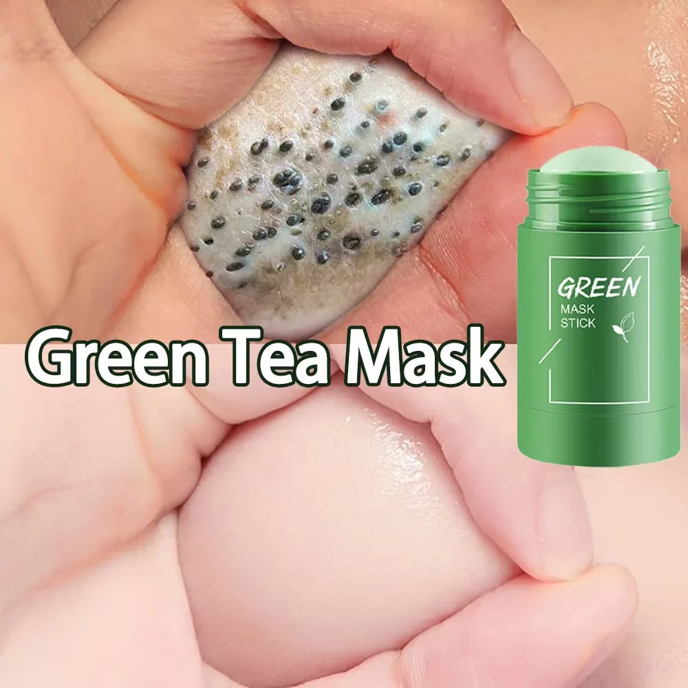 Fast Remove Blackhead Green Tea Solid Mask Clean Stick Mask Facial Dispel Acne Blemish Shrink Pores Oil Control Korean Skin Care