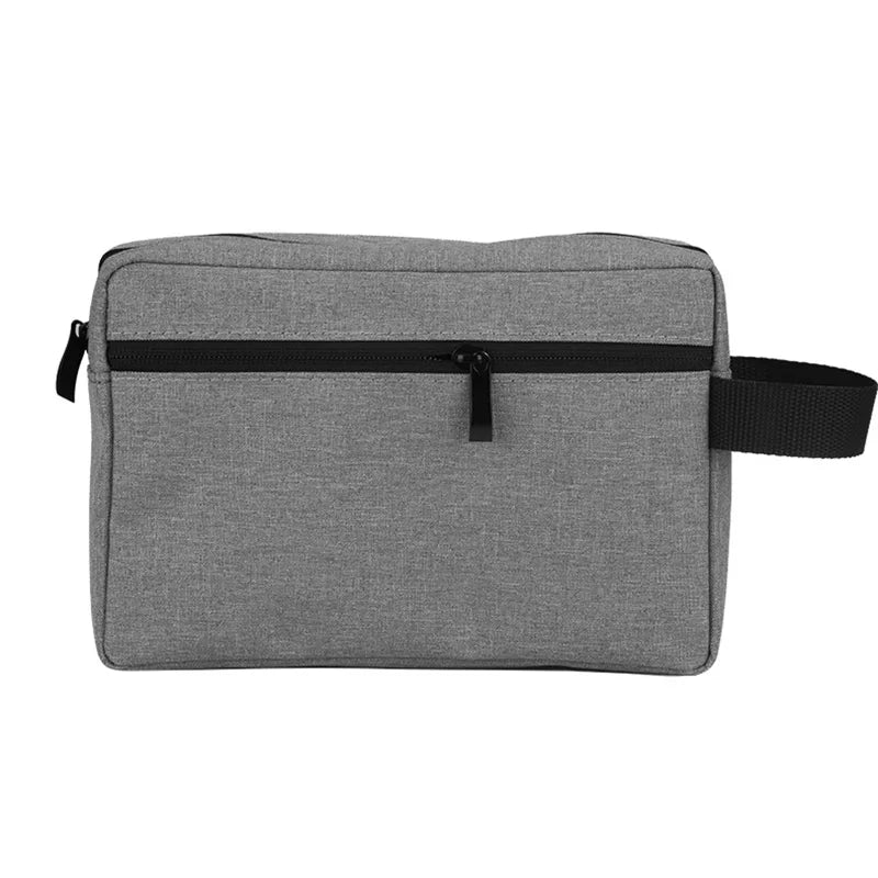 Men‘s Travel Toiletry Bag Portable Large Capacity Cloth Fabric Cosmetic Bag Electronic Digital Storage Bag Dustproof Waterproof