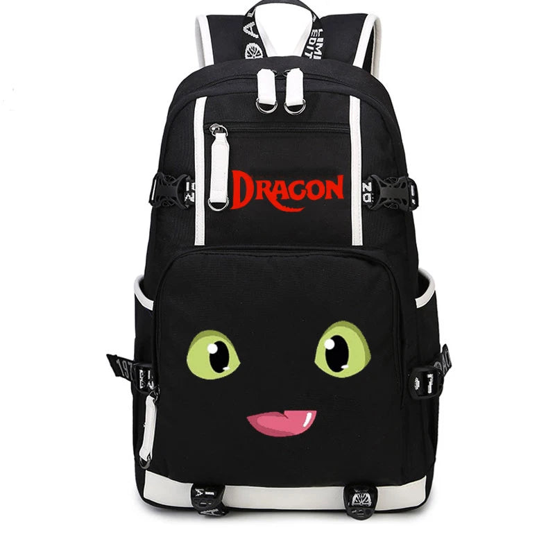 Hot Film Toothless Dragon Backpack Train Your NightFury Bag Canvas  Luminous Schoolbag Travel Bags