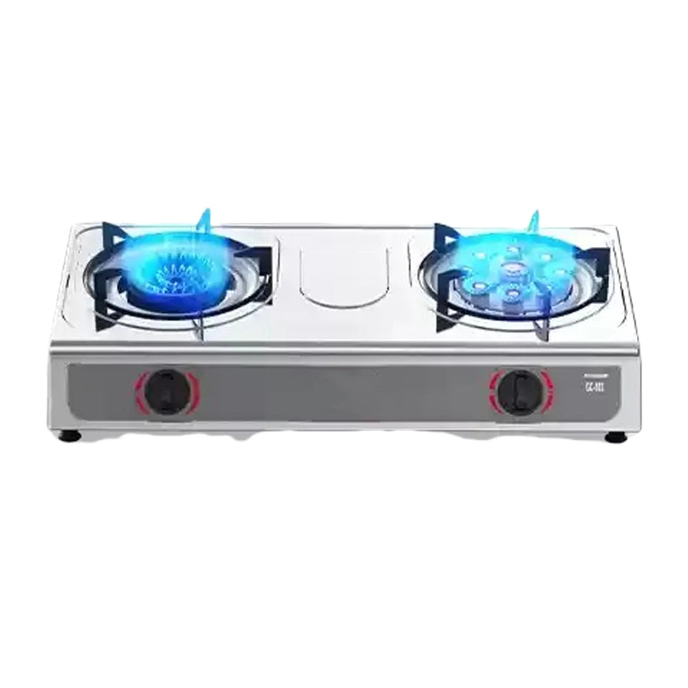 Household Doube Cooktop Desktop Gas Stove Natural Liquefied Double-Hole Fierce Fire Kitchen Cooker Tool