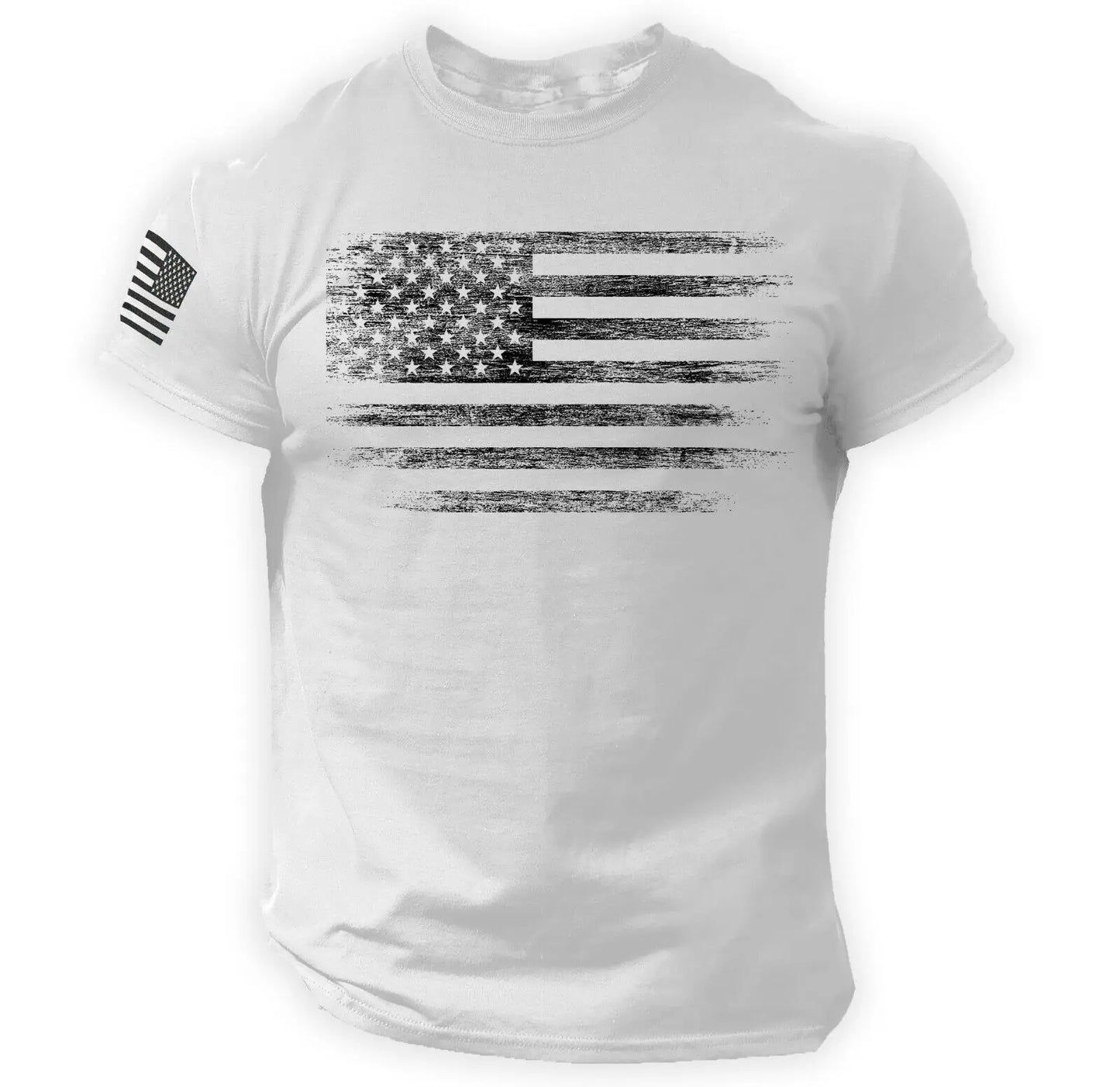 Gym Men's T-shirt 3d Print USA Flag T Shirt Oversized Casual Short Sleeve Tee Tops Summer Sportswear Mans t-shirt for men