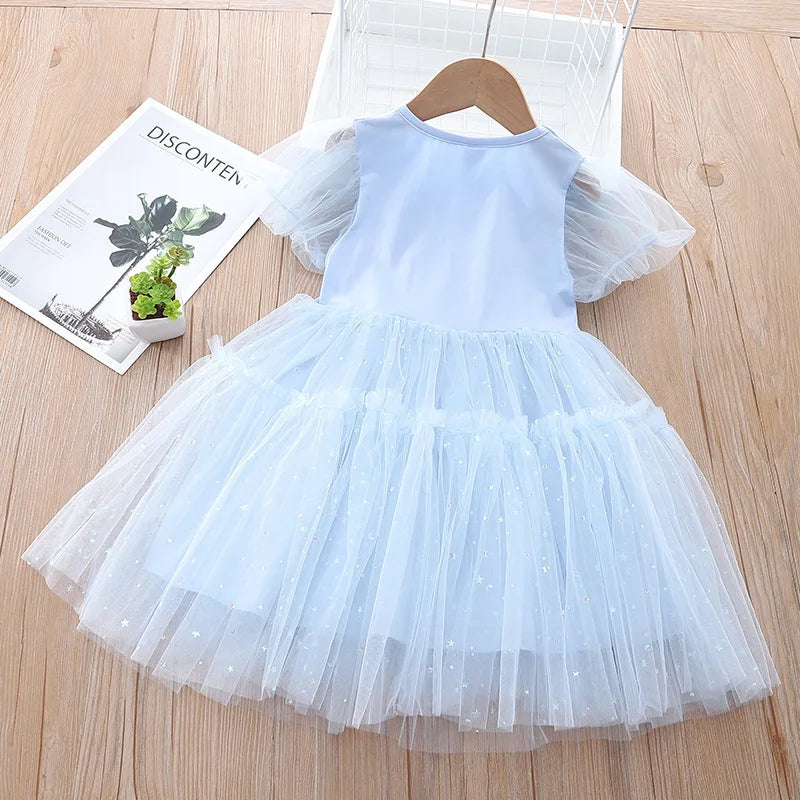 Summer Girls Dress Disney Frozen Elsa Anna Baby Girl Clothes Kids Dresses Princess Party Costume For Children Outfits Clothing