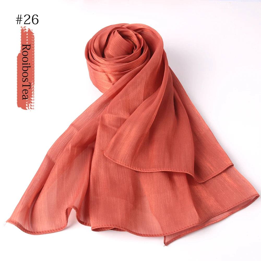 Shimmer Silk Shawl Luxury scarfs Muslim Fashion Hijab Scarf Head Scarf Headwraps For Muslim Women Head Wrap Islamic Women Veil