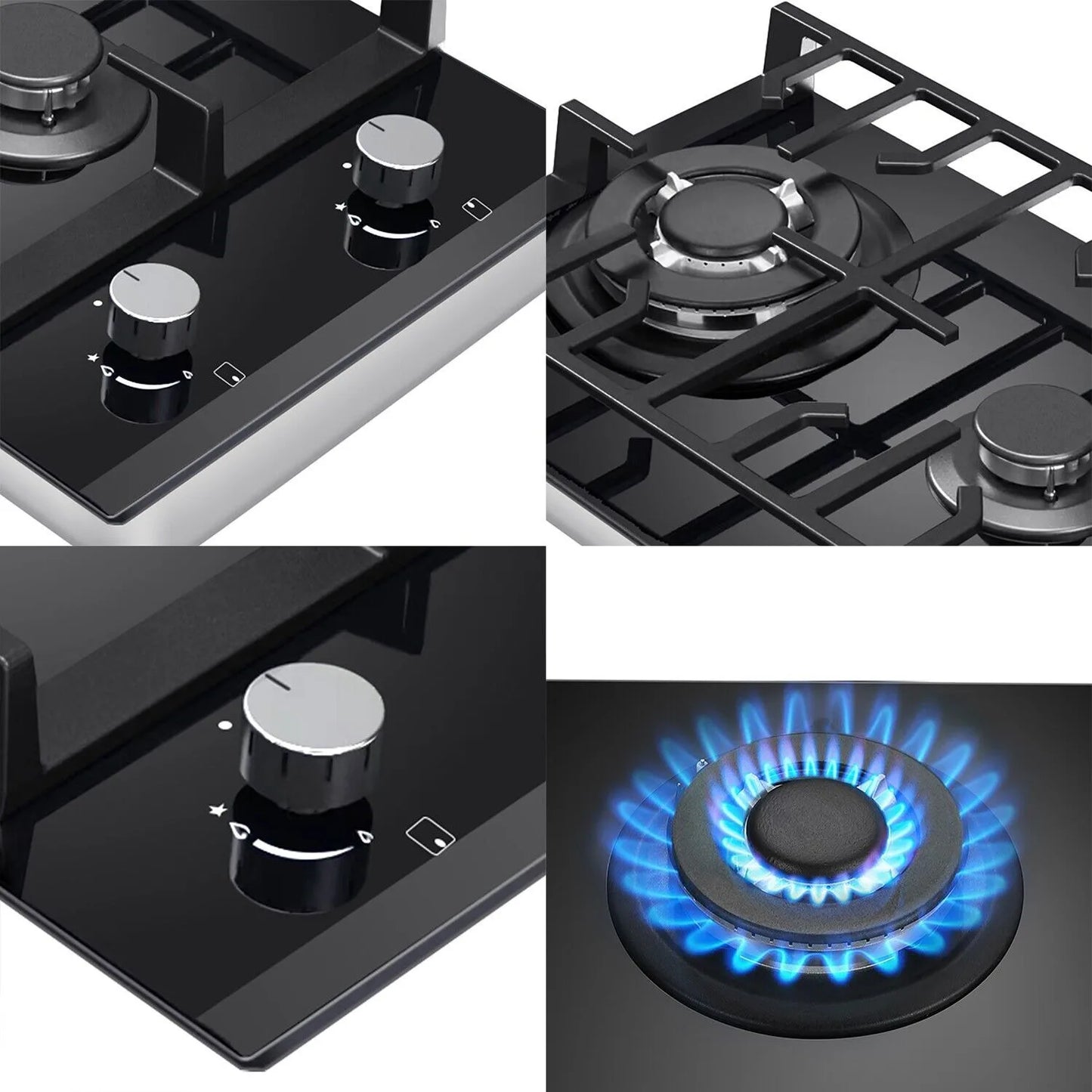 TopStrong 2 Burner Ceramic Glass Built-in Stove Natural Gas Propane Gas hob EUGCT-B02