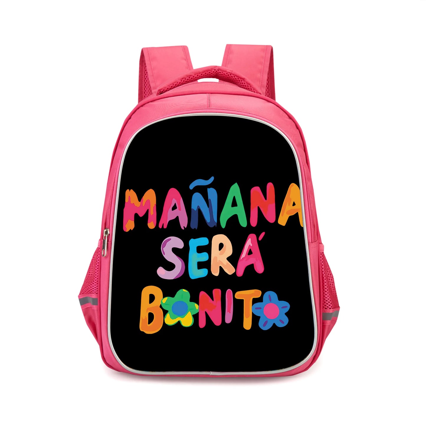 Karol G Manana Sera Bonito Child Backpacks Girls Student Birthday Gift School Bags Camping Durable Rucksack