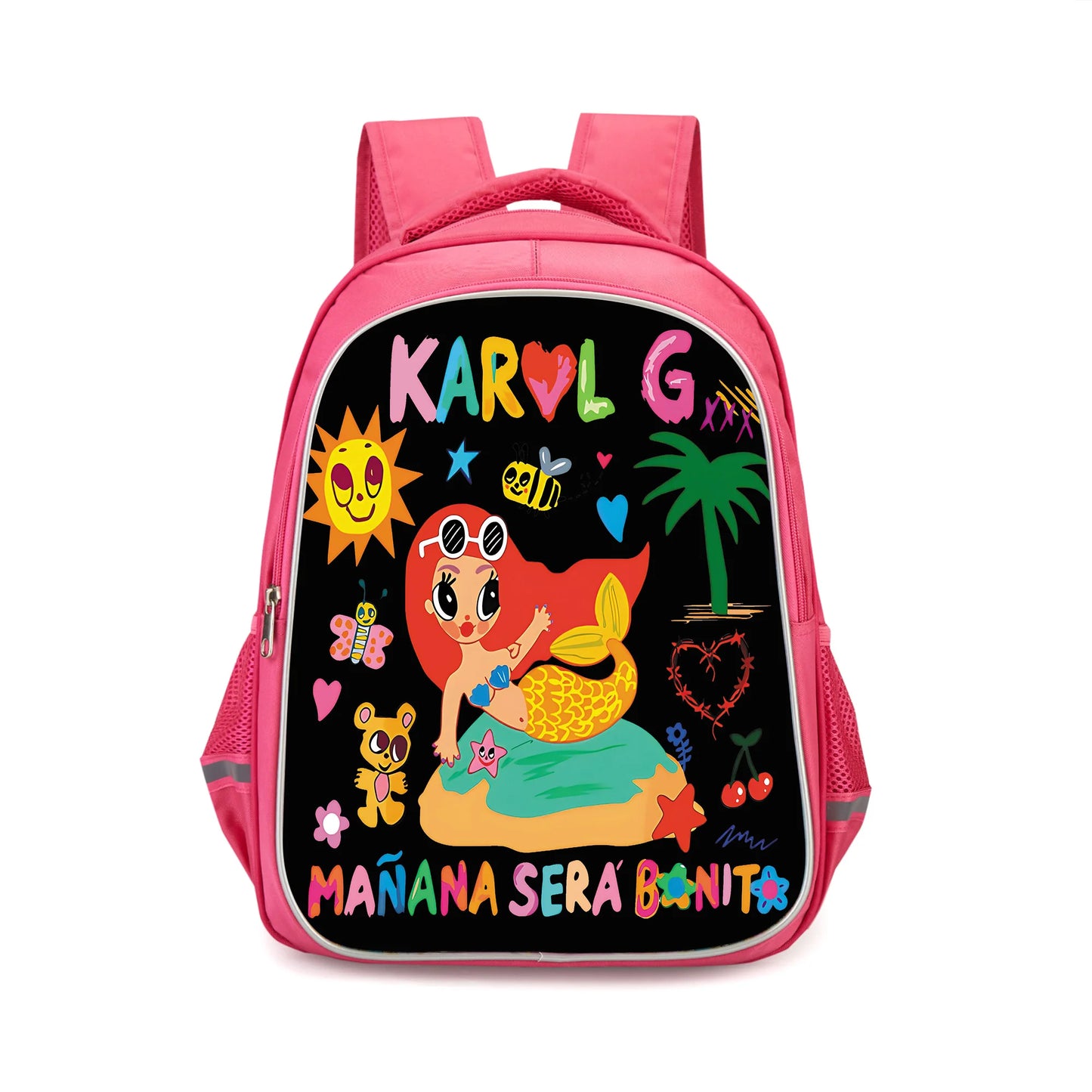 Karol G Manana Sera Bonito Child Backpacks Girls Student Birthday Gift School Bags Camping Durable Rucksack