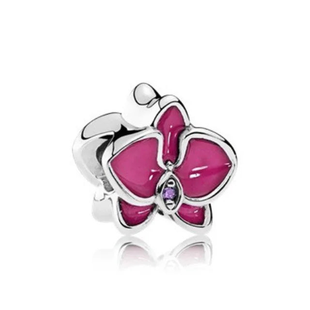 925 Sterling Silver Flower Flower Fairy Butterfly Daisy Pendant Charm bead Fit Original Pendant Bracelet DIY Jewelry For Women