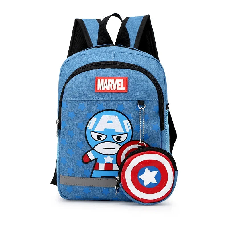 Disney Kids Backpacks For Boys preschool Child Captain America Spider Men Pattern School Bags Teenager Lightweight Cute Knapsack