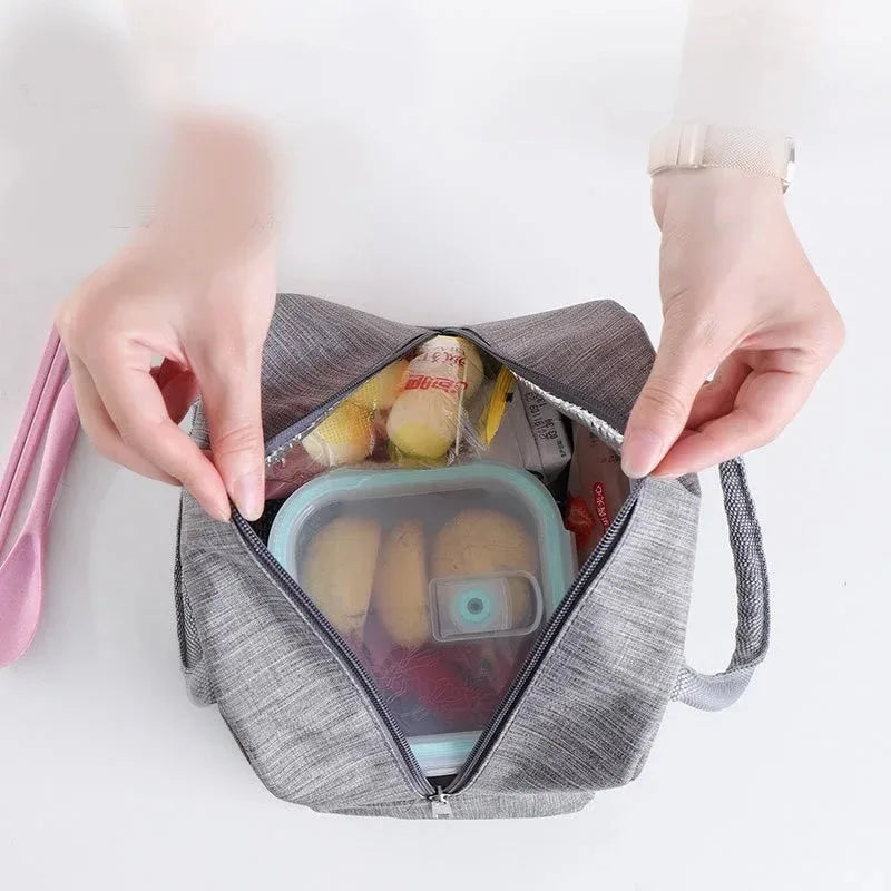 New Portable Lunch Bag Food Thermal Box Waterproof Office Cooler Lunchbox With Shoulder Strap Insulated Case