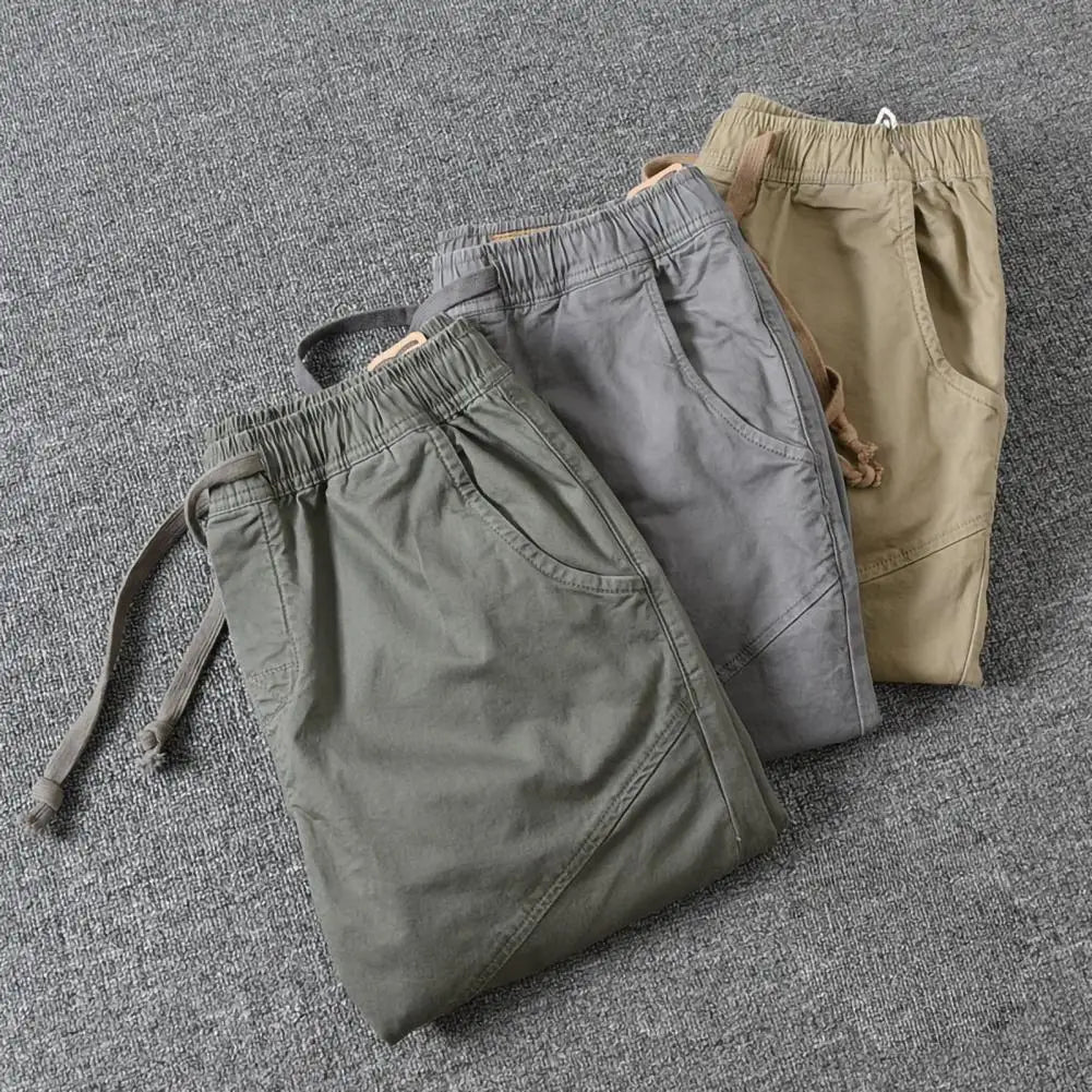 Stylish  Joggers Pants Sporty Pure Color Slim Pants Solid Color Male Men Cargo Pants Men Clothes