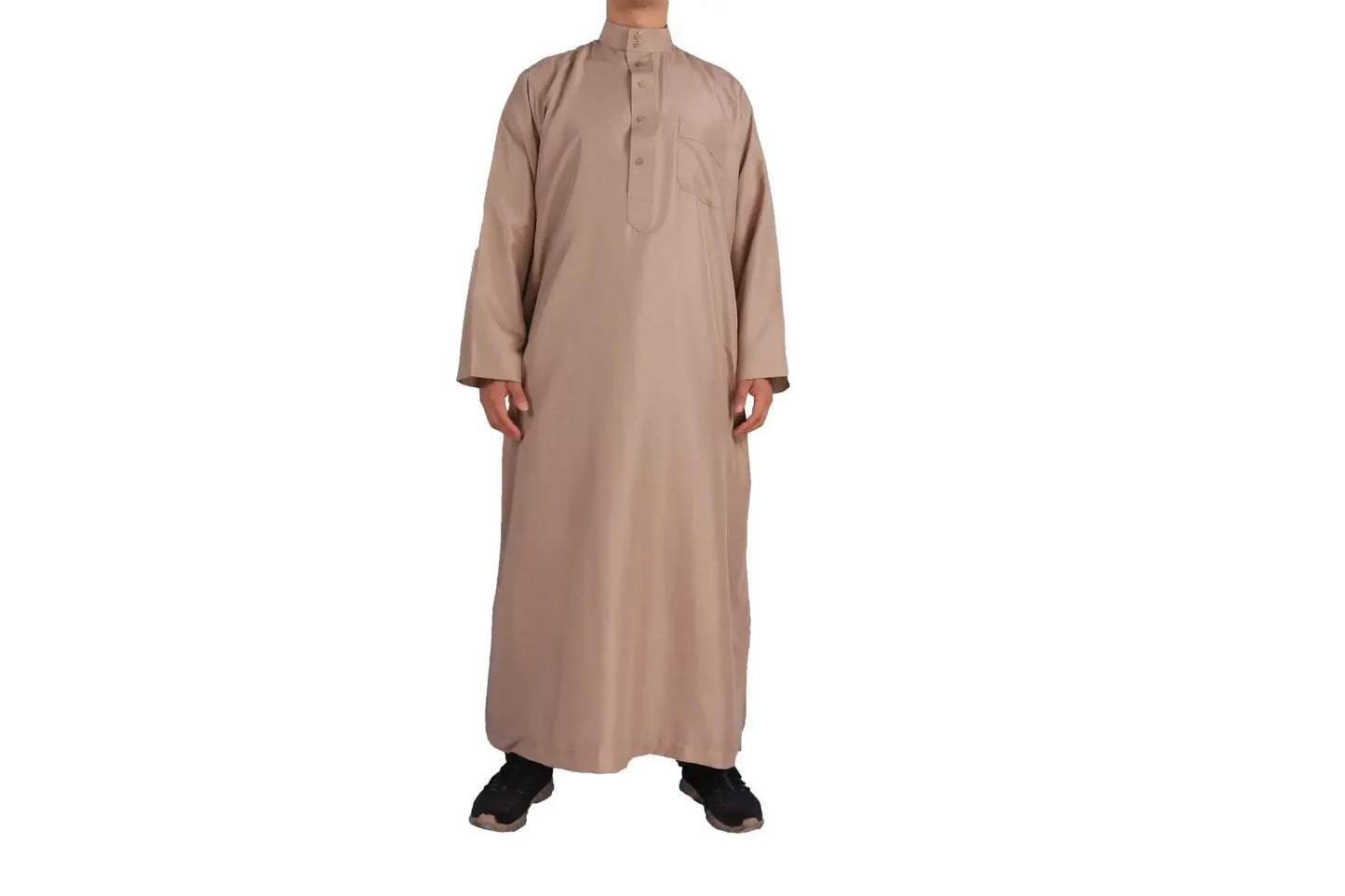 Solid Muslim Fashion Men Robe Kaftan Abaya Pakistan Jubba Men Bonnet Homme Musulman Arabic Islamic Clothing Qamis Homme Musulman