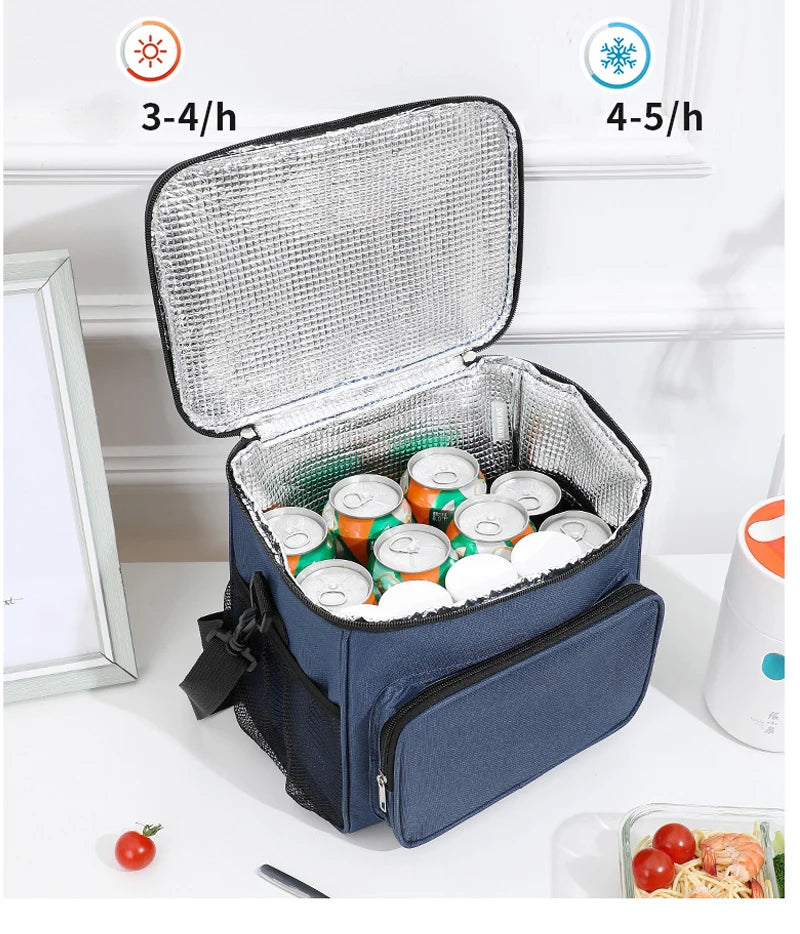 Oxford Cloth Thickened Bento Bag Large Capacity Portable Insulation Bag Outdoor Picnic Bag Student Lunch Bag