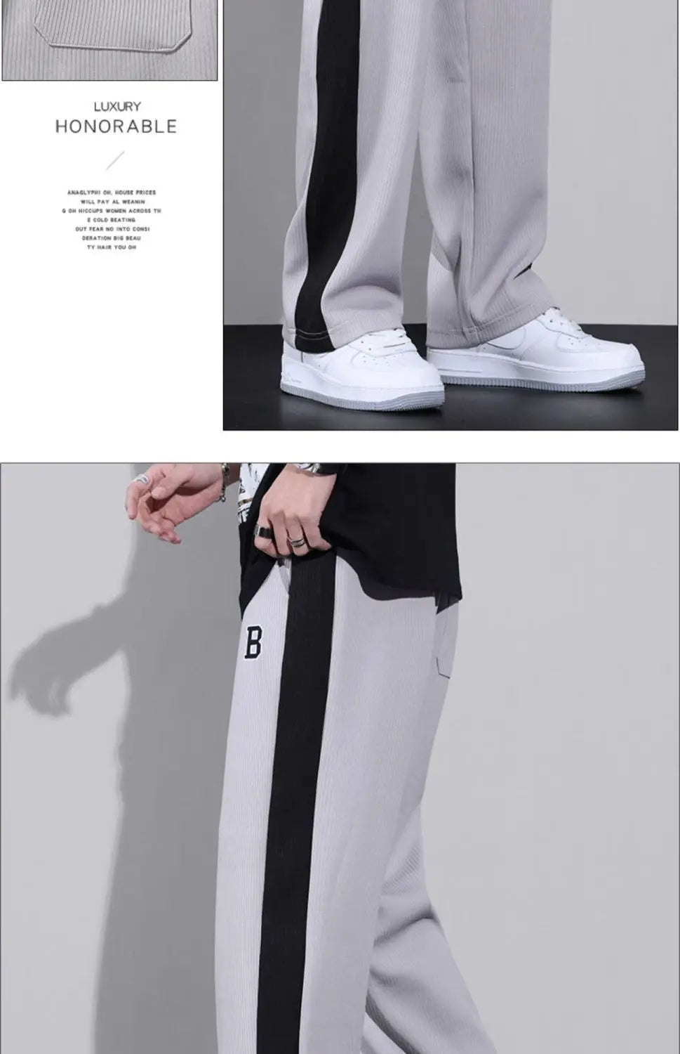 Harajuku Fashion Men Oversize Big Size Sweatpants Summer Thin Elastic Waist Baggy Streetwear Joggers Sports Wide Casual Trousers