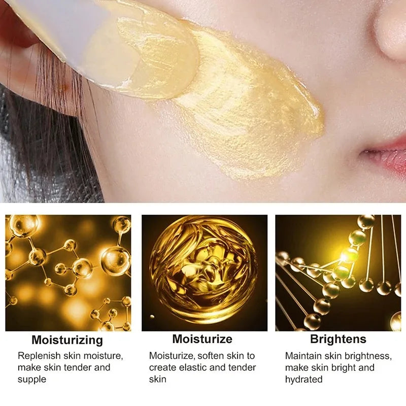 120G 24K Golden Face Cream Collagen Moisturizer Moisturizing Cream Sleeping Mask Firming Nourishing Hydrating Face Skin Care