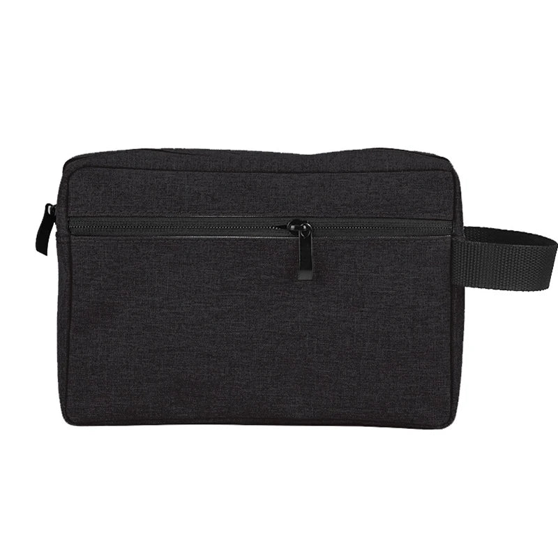 Men‘s Travel Toiletry Bag Portable Large Capacity Cloth Fabric Cosmetic Bag Electronic Digital Storage Bag Dustproof Waterproof