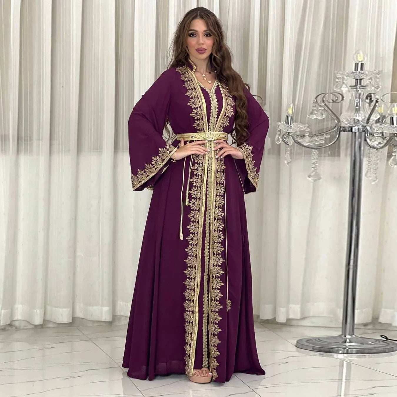 Eid Muslim Women Party Dresses Jalabiya 2 Piece Set Embroidery Arab Long Robe Ramadan Morocco Dubai Abayas Islam Vestidos Kaftan