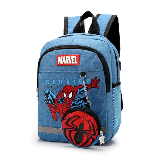 Disney Kids Backpacks For Boys preschool Child Captain America Spider Men Pattern School Bags Teenager Lightweight Cute Knapsack