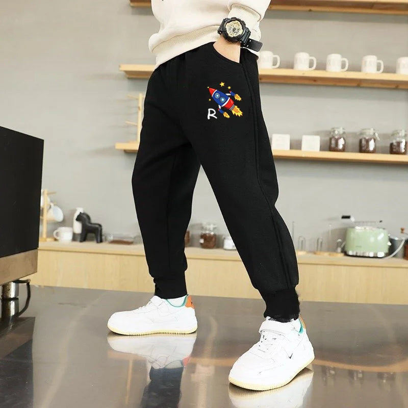 Boys Dab astronaut Joggers Sweatpants Kids Skinny Pants Gyms Workout Track pants Autumn Winter Male Cotton Sportswear Trousers