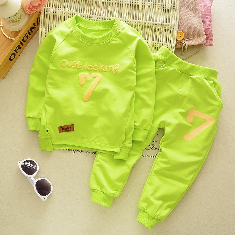 New Autumn Baby Girl Clothes Kids Boys Clothing Children Fashion T-Shirt Pants 2Pcs/Set Toddler Casual Costume Infant Tracksuits