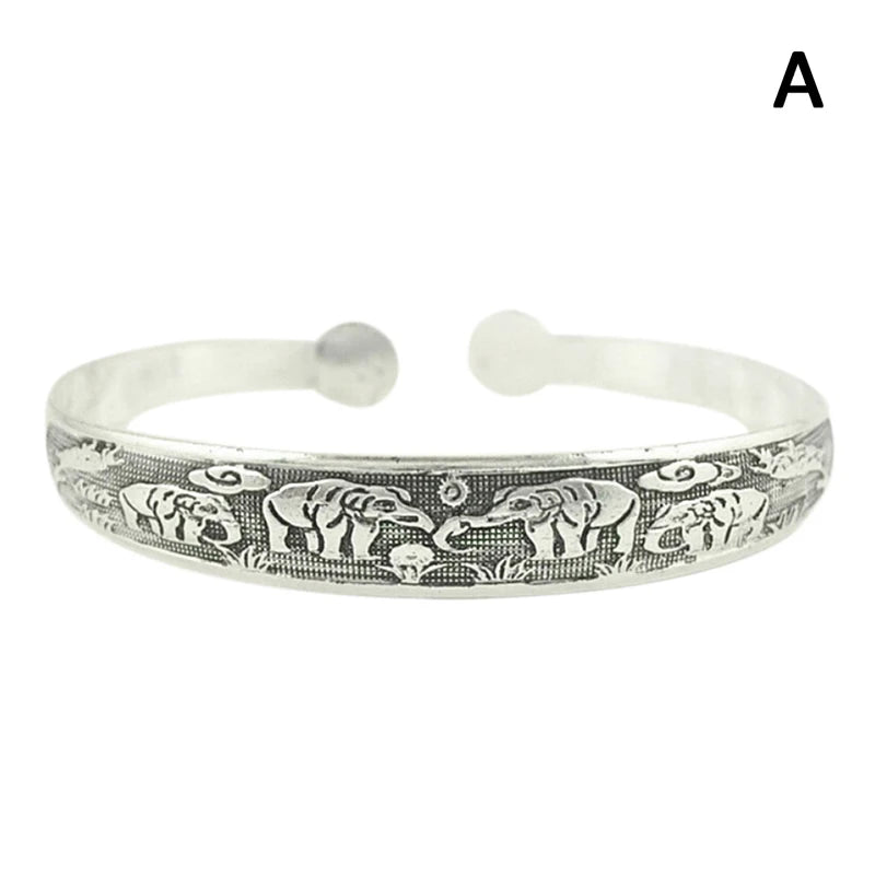 Plated Tibetan Turtle Shaped bangles Bracelet Women Cuff Bangle Antique Silver Adjustable Jewelry Gift Bracelets