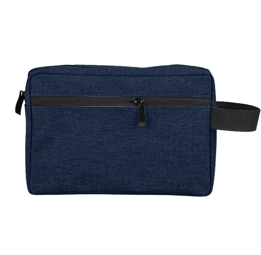 Men‘s Travel Toiletry Bag Portable Large Capacity Cloth Fabric Cosmetic Bag Electronic Digital Storage Bag Dustproof Waterproof