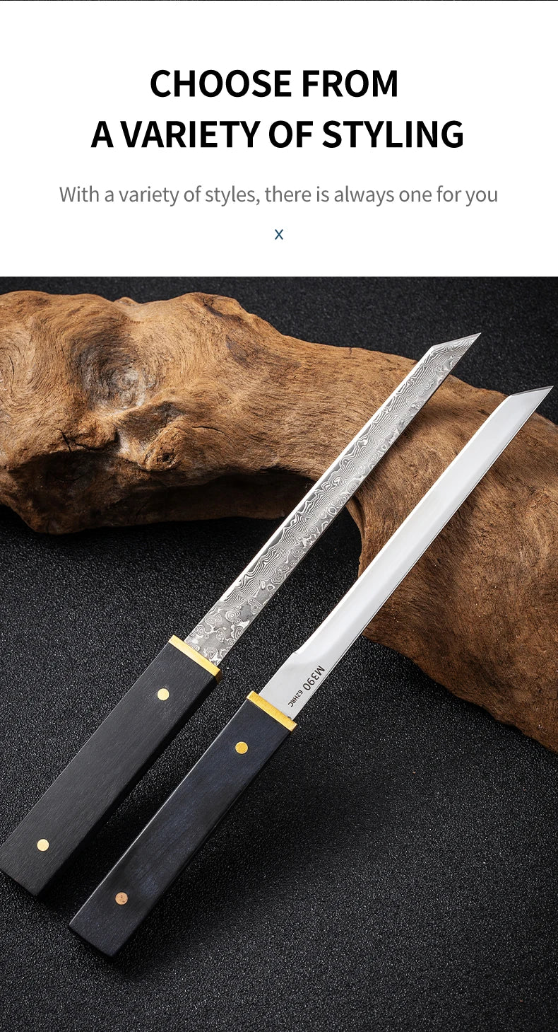 7.87in Damascus Knife - Perfect for Fruit, Meat, Fishing! Portable and Versatile Blade!