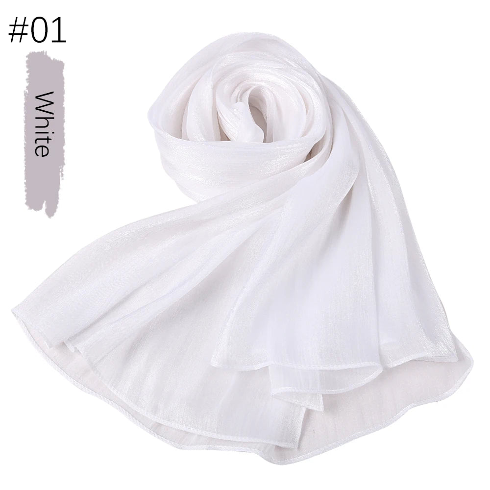 Shimmer Silk Shawl Luxury scarfs Muslim Fashion Hijab Scarf Head Scarf Headwraps For Muslim Women Head Wrap Islamic Women Veil