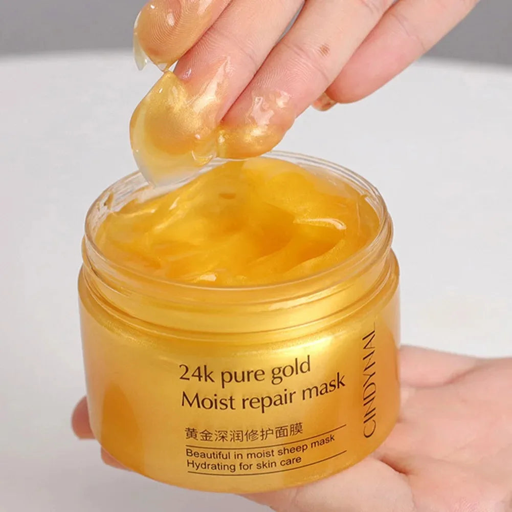 120G 24K Golden Face Cream Collagen Moisturizer Moisturizing Cream Sleeping Mask Firming Nourishing Hydrating Face Skin Care