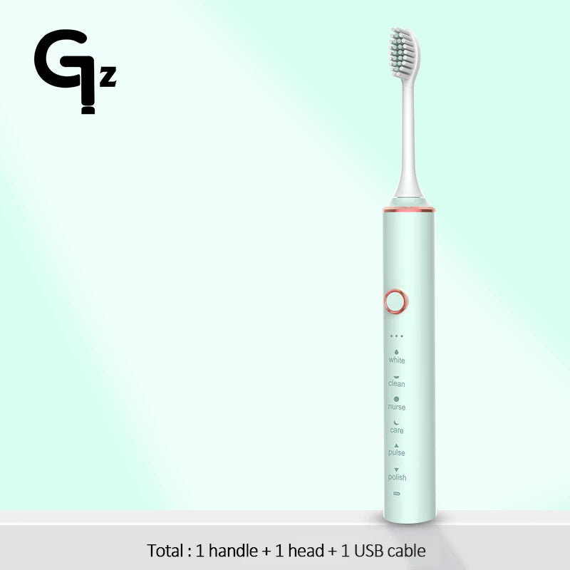 GeZhou Rechargeable Sonic Electric Toothbrush IPX7 Waterproof Toothbrush for children 18 Mode Travel Toothbrush 16 Brush Heads