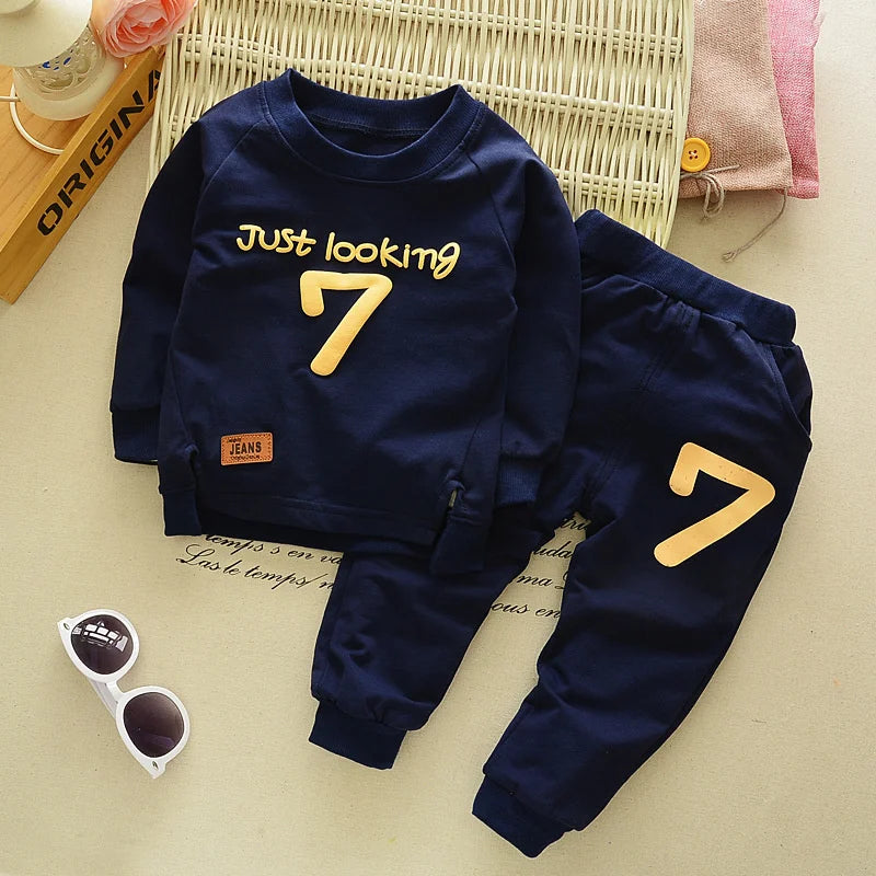 New Autumn Baby Girl Clothes Kids Boys Clothing Children Fashion T-Shirt Pants 2Pcs/Set Toddler Casual Costume Infant Tracksuits