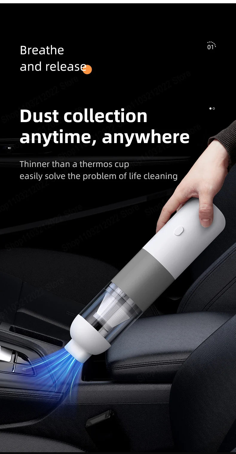 Xiaomi Youpin Vacuum Cleaner Large Suction Portable Handheld Wireless Dust Catcher Smart Car Dual Purpose Home Appliance Filter