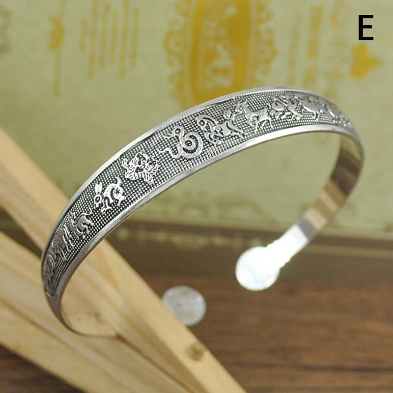 Plated Tibetan Turtle Shaped bangles Bracelet Women Cuff Bangle Antique Silver Adjustable Jewelry Gift Bracelets