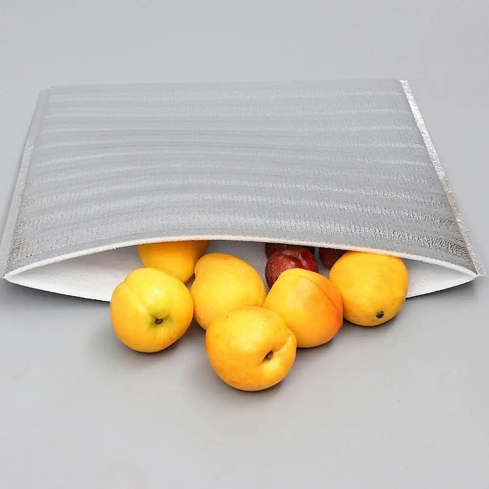 Aluminum Foil Cooler Bag Insulation Folding Picnic Portable  Food Thermal Packing Bag Food Delivery Drink Carrier Insulated Bag