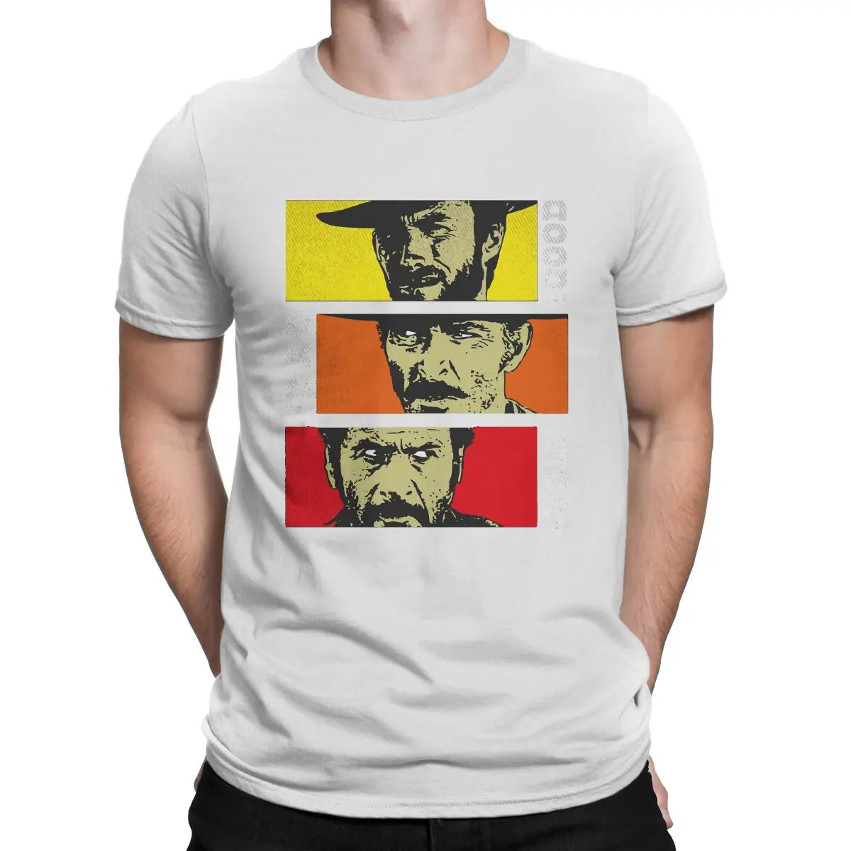 The Good The Bad And The Ugly Men's T Shirt Red Dead Redemption Awesome Tees Short Sleeve O Neck T-Shirt Cotton 4XL 5XL Tops