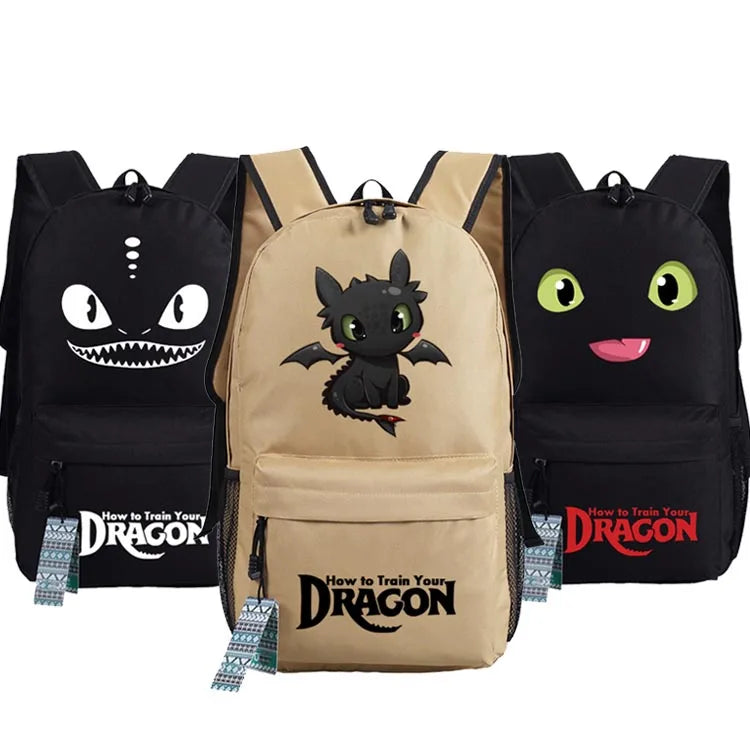 Hot Film Toothless Dragon Backpack Train Your NightFury Bag Canvas  Luminous Schoolbag Travel Bags