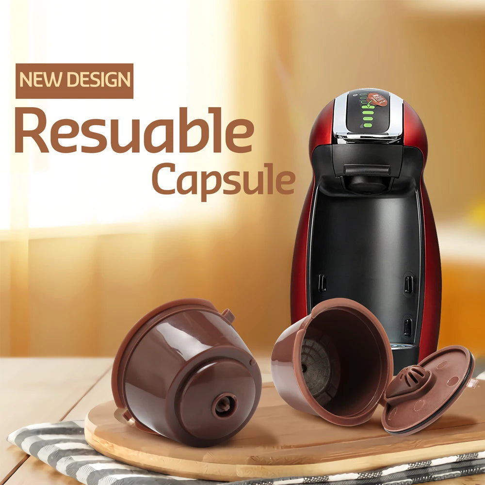 Reusable Dolce Gusto Coffee Capsules 3rd Plastic Stainless Steel Refillable Dolce Gusto Coffee Capsules for Nescafé Machines